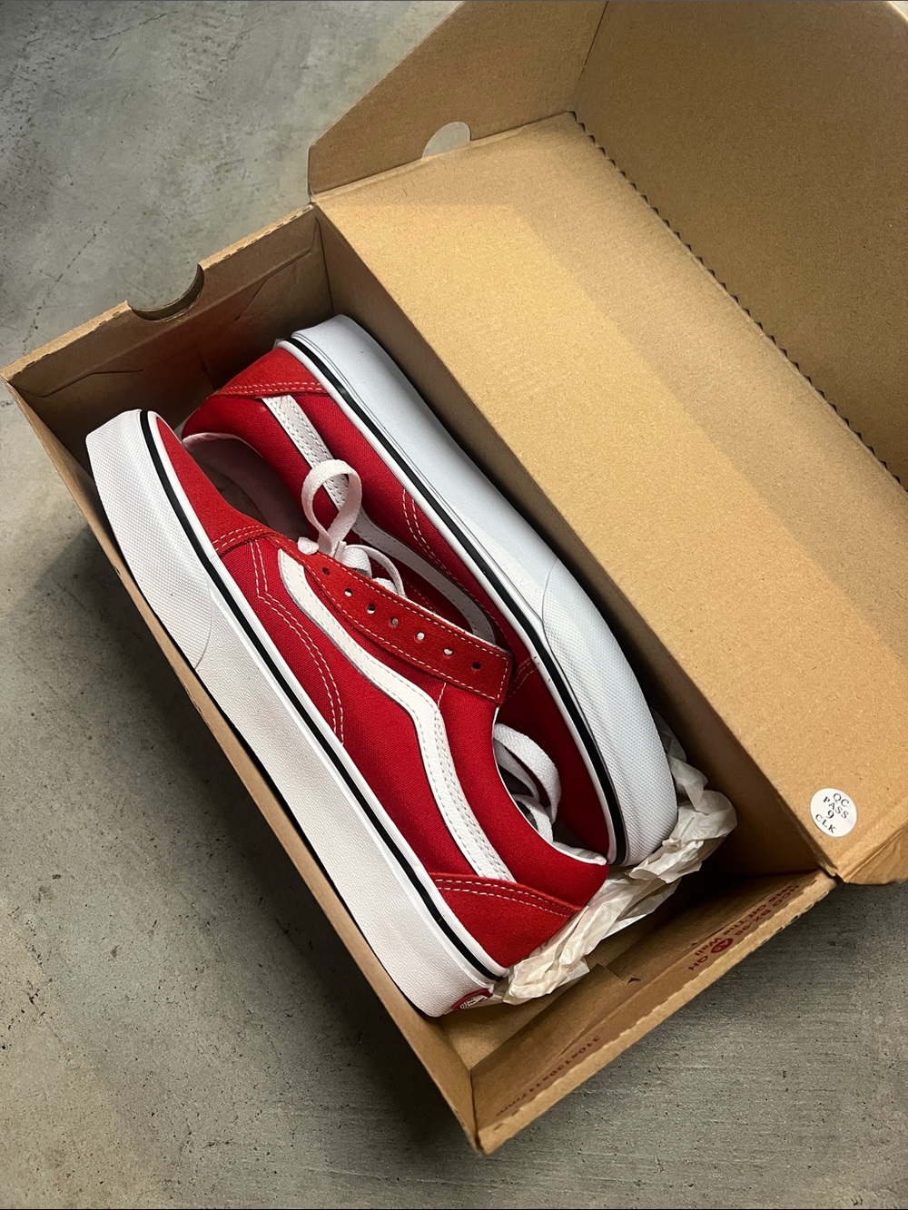 Red “Old Skool” Vans (Brand new)